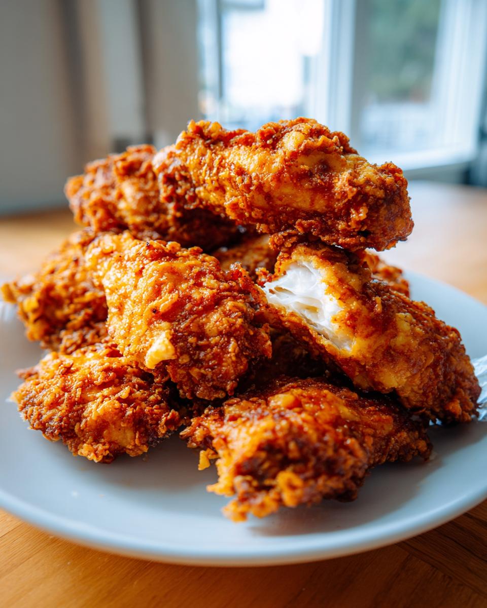 A close-up of a pile of golden brown, crispy baked chicken wings, one broken open to show juicy white meat.
